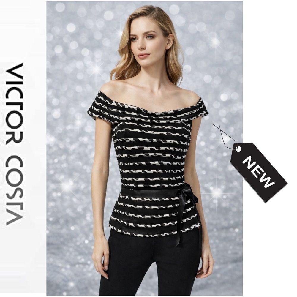 NWT Victor coasts off shoulder crop top